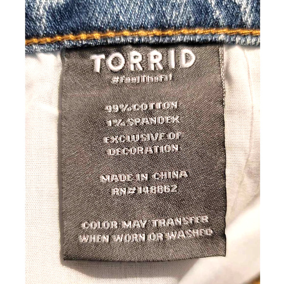 Torrid High-Rise Straight Vintage Stretch Mid-Rise Sequin Backed Jeans 12R NEW - Picture 6 of 10